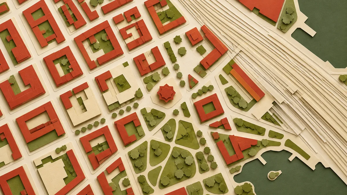 Stylised central Helsinki map illustration for locating Casino Helsinki